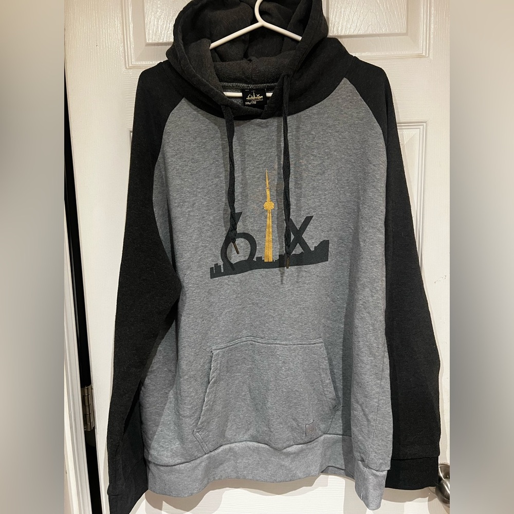 The Six Gray and Black Mens XXL Hoodie